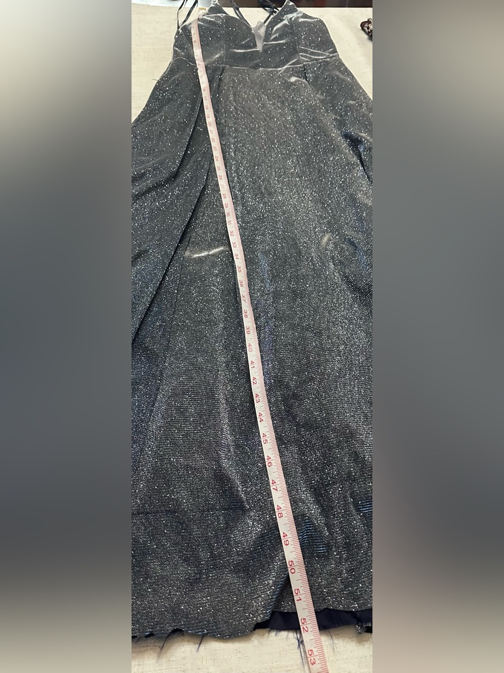 My Michelle Sparkling Navy Plunge Midi Dress - Picture 11 of 12